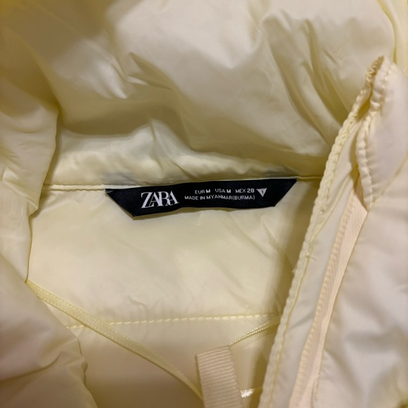 Zara yellow cropped puffer - Picture 4 of 4